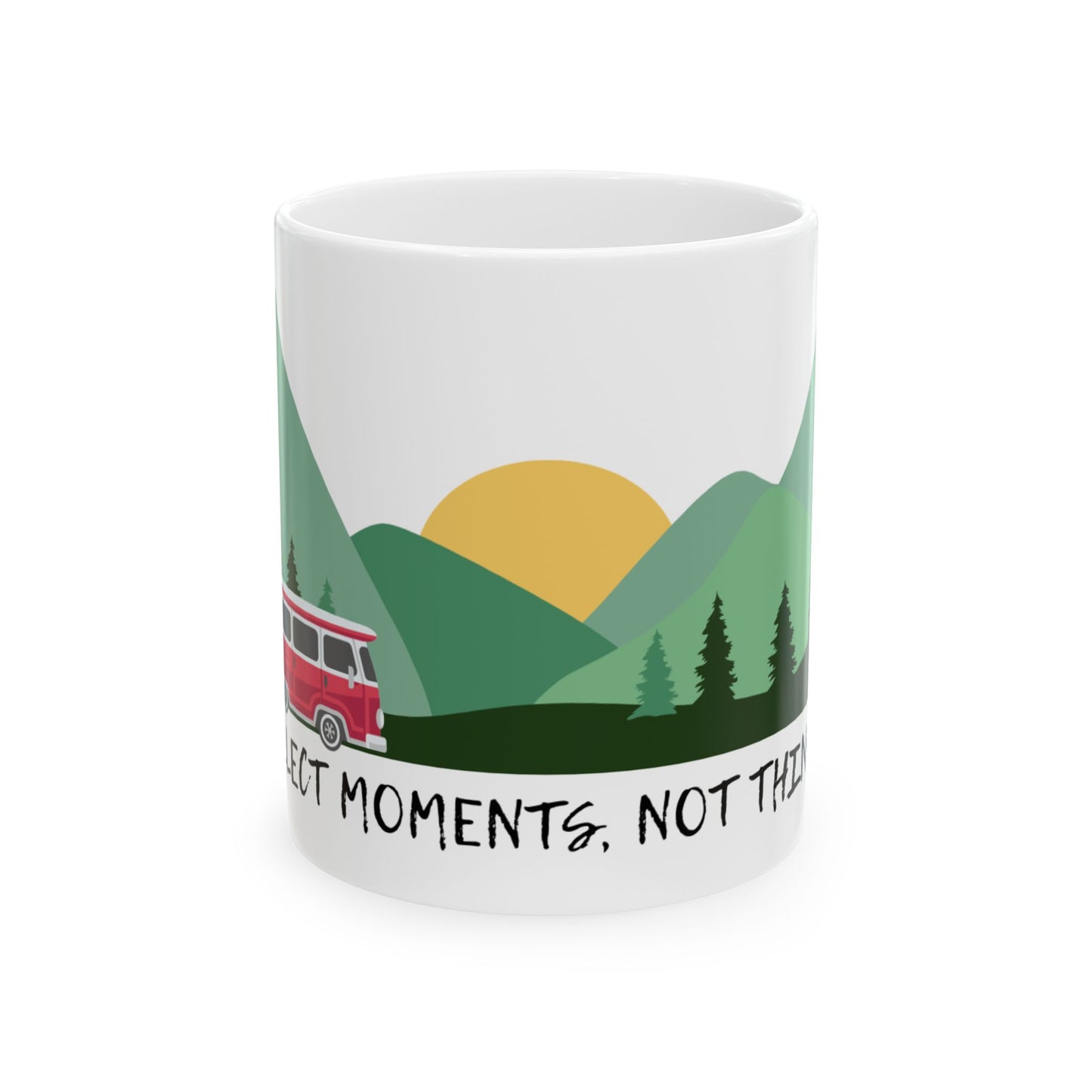 Nature-Inspired Ceramic Mug - Adventure Motif, Travel Gift, Coffee Lover's Accessory, Eco Friendly Mug, Outdoor Enthusiast Drinkware