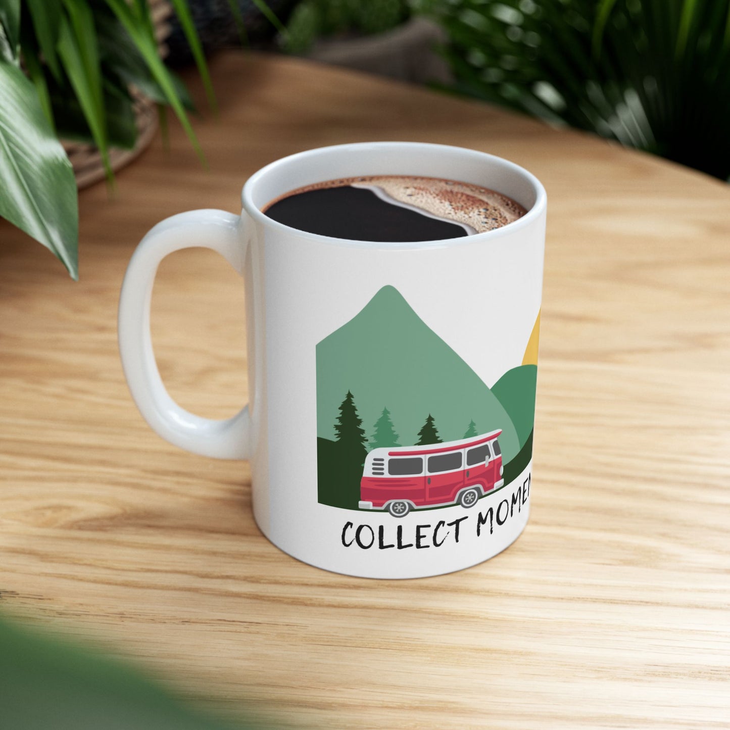 Nature-Inspired Ceramic Mug - Adventure Motif, Travel Gift, Coffee Lover's Accessory, Eco Friendly Mug, Outdoor Enthusiast Drinkware